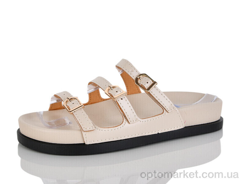 Купить Шльопанці жіночі QQ111-3 Панда бежевий, фото 2