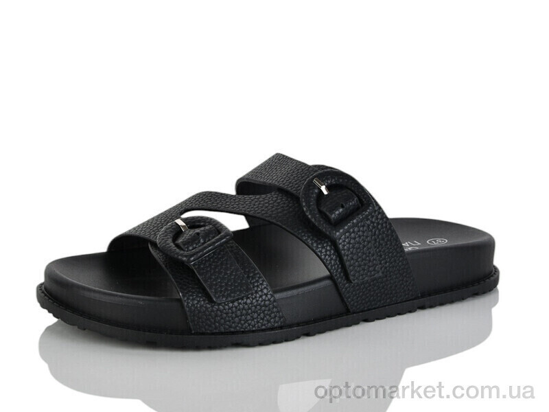 Купить Шльопанці жіночі QQ112-1 Панда чорний, фото 2