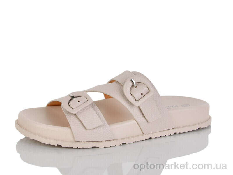 Купить Шльопанці жіночі QQ112-3 Панда бежевий, фото 2