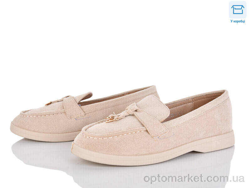 Купить Туфлі жіночі QQ136-2 Панда бежевий, фото 2