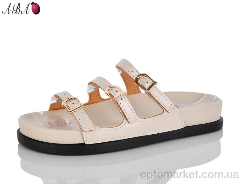 Купить Шльопанці жіночі QQ1ABA11-3 Панда бежевий, фото 2