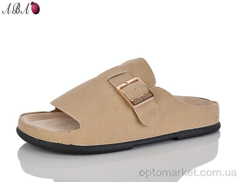 Купить Шльопанці жіночі QQ1ABA33-2 Панда бежевий, фото 2