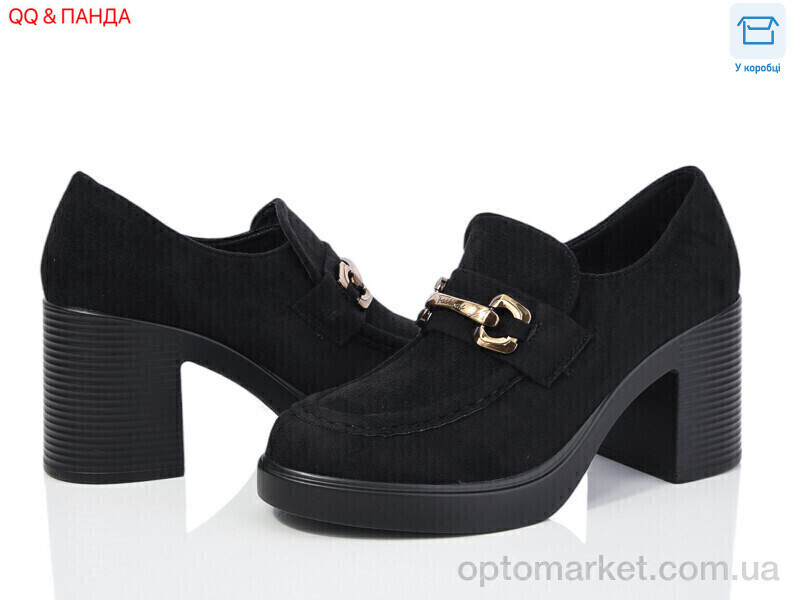 Купить Туфлі жіночі QQ26-1 Панда чорний, фото 2