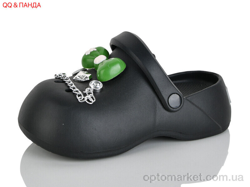 Купить Крокси жіночі QQ72-1 QQ&Панда чорний, фото 2