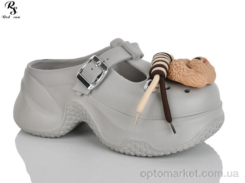 Купить Крокси жіночі QQ83-3 Red Sun сірий, фото 2