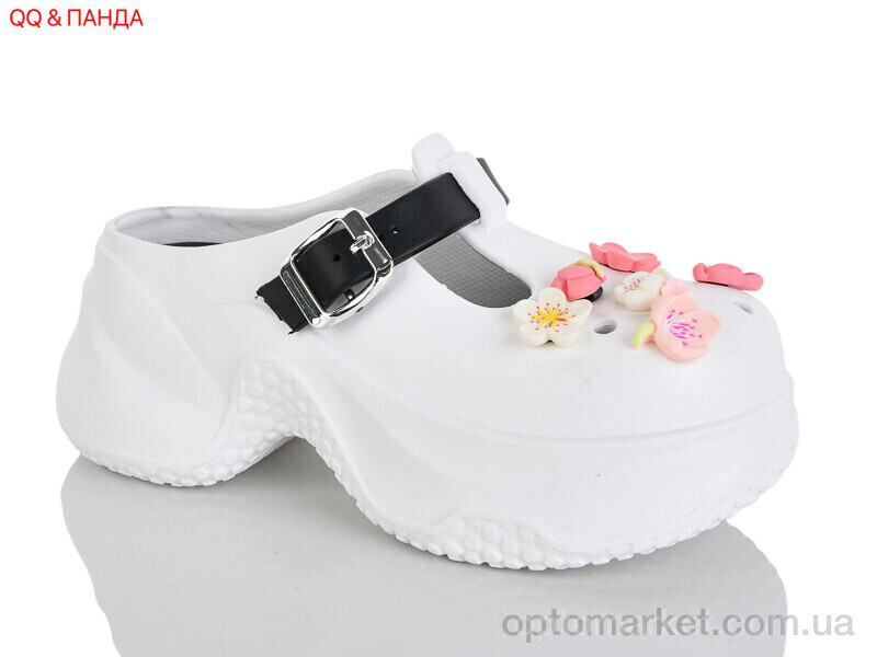Купить Крокси жіночі QQ89-2 QQ&Панда білий, фото 2