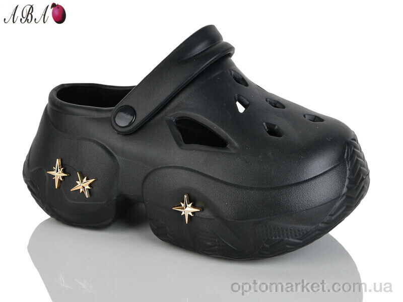 Купить Крокси жіночі QQ8ABA5-1 Aba чорний, фото 2