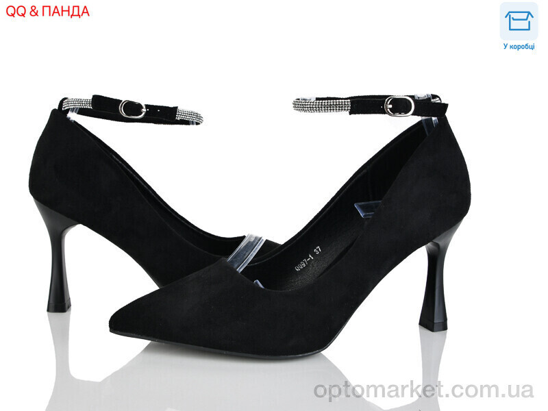 Купить Туфлі жіночі QQ97-1 Панда чорний, фото 2