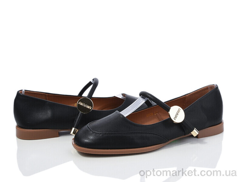 Купить Балетки жіночі R008 Loretta чорний, фото 2