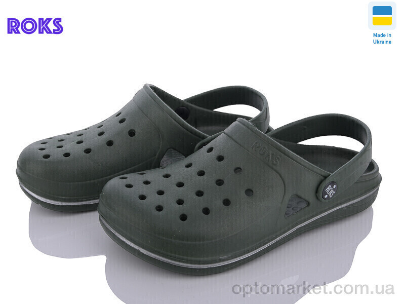 Купить Крокси дитячі Roksol 753 хакі Roks зелений, фото 2