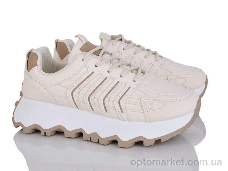 Купить Кросівки жіночі RR82-311 Бабочка-Mengfuna-AESD бежевий, фото 2