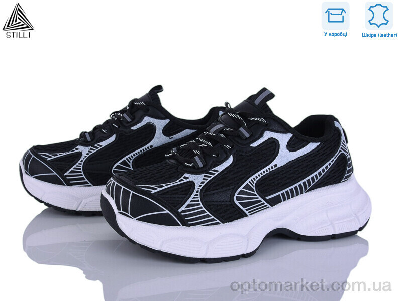 Купить Кросівки жіночі S100-7 шкіра Stilli чорний, фото 2