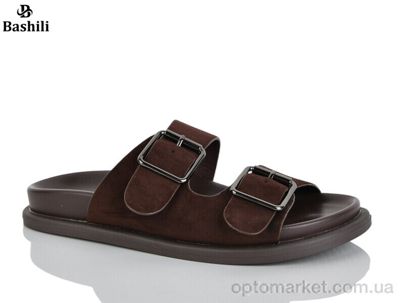 Купить Шльопанці жіночі S202-8 Башили коричневий, фото 2
