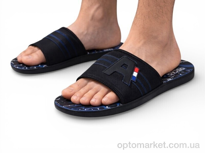 Купить Шльопанці чоловічі S28 navy (98741) Oscar чорний, фото 2