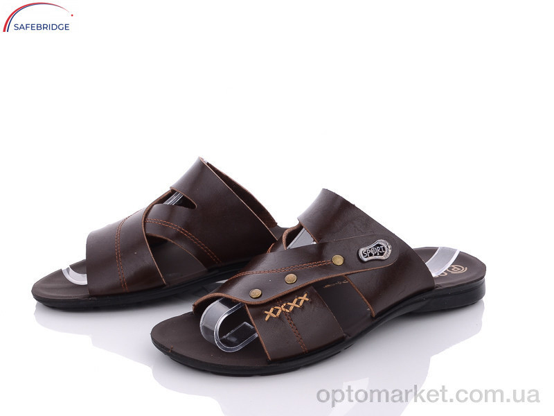Купить Шльопанці чоловічі Ш-F-brown3 Oscar коричневий, фото 2