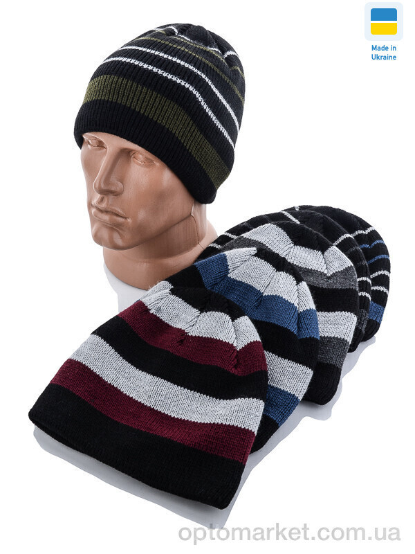 Купить Шапка чоловічі Шапка смужка повний фліс mix STARK мікс, фото 2