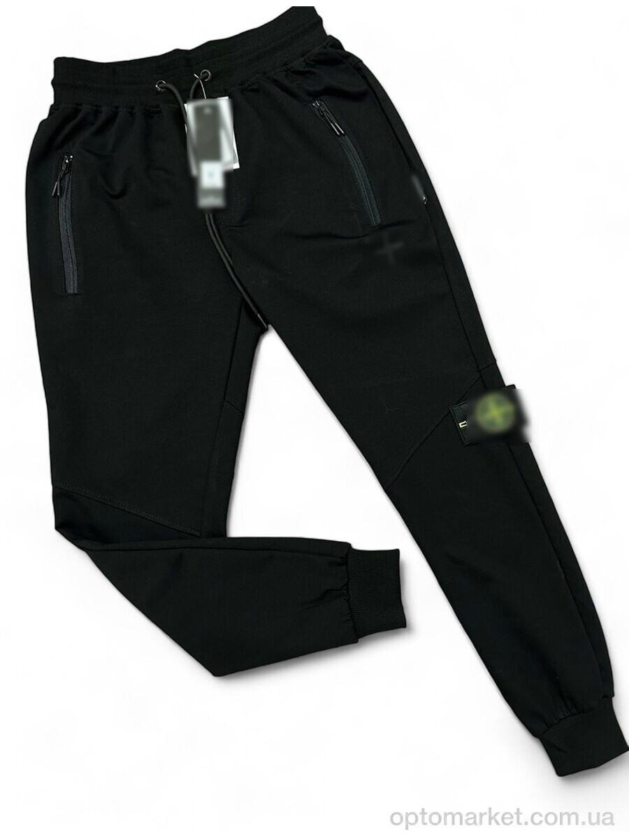 Купить Спортивні штаны чоловічі st-1407 S.one Island чорний, фото 4