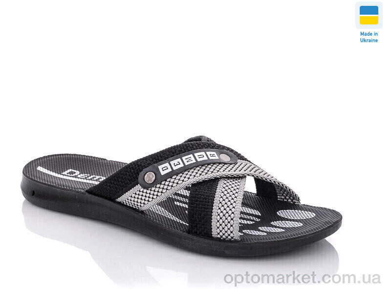 Купить Шльопанці чоловічі TRK STL black-grey Demur чорний, фото 2