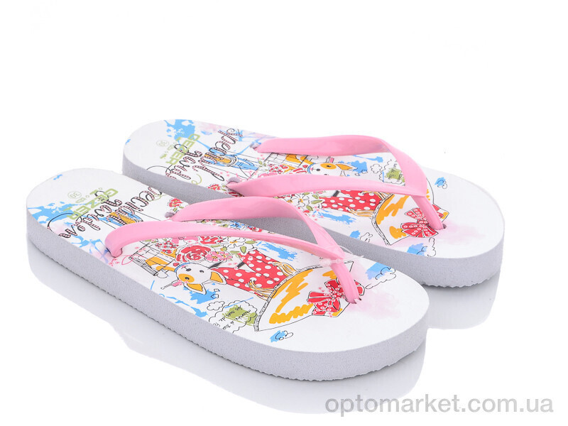 Купить Шльопанці дитячі Турция розово-белый Soylu рожевий, фото 2