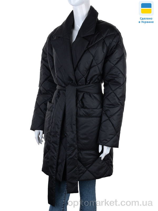 Купить Пальто жіночі V2 чорний Divo чорний, фото 4