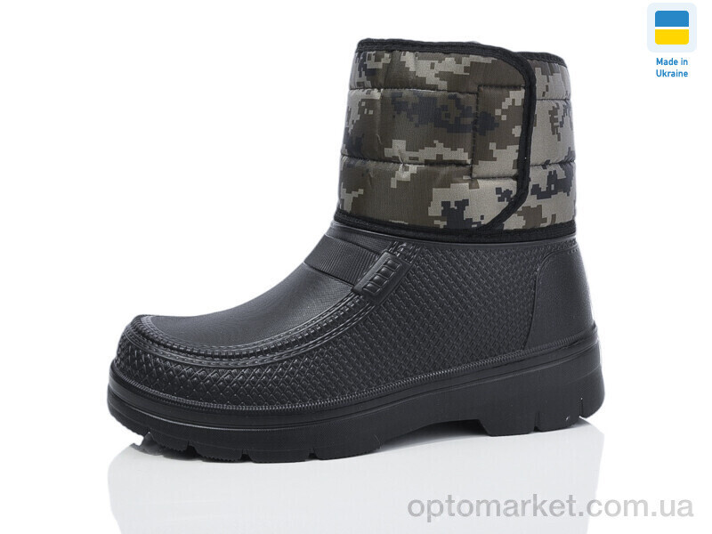 Купить Чоботи з піни чоловічі Ведмідь M1 короткий камуфляж Cross чорний, фото 2