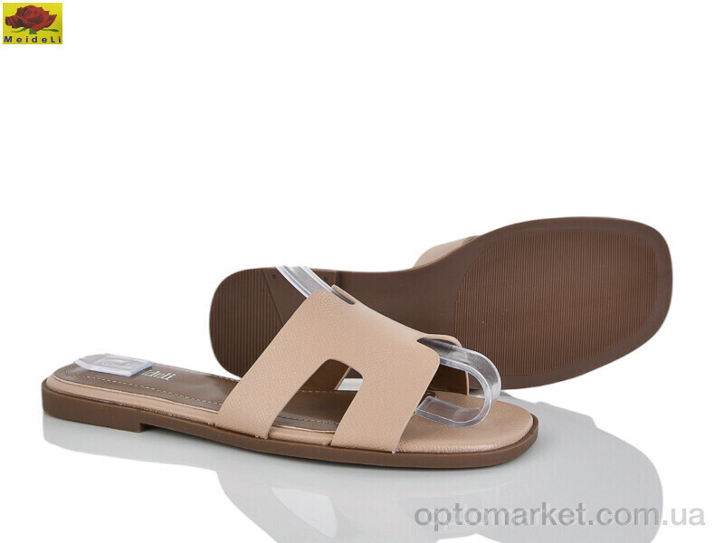 Купить Шльопанці жіночі W1920-3 Mei De Li бежевий, фото 2