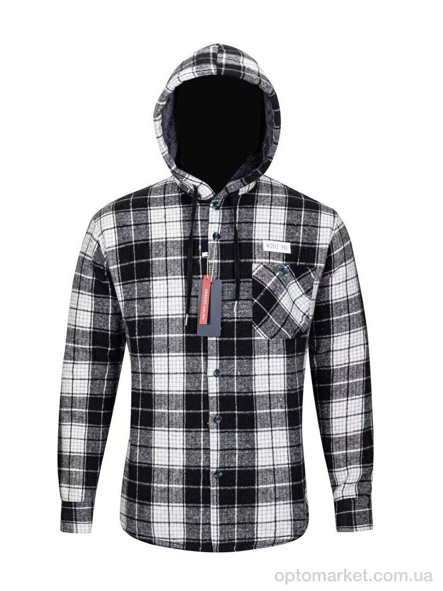 Купить Сорочка чоловічі W2512 black Ovento, фото 2