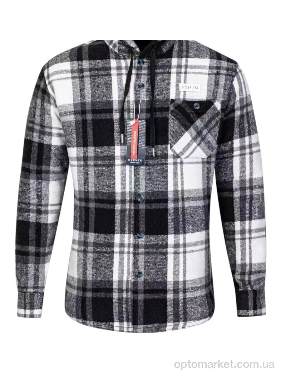 Купить Сорочка чоловічі W2513 grey Ovento сірий, фото 2