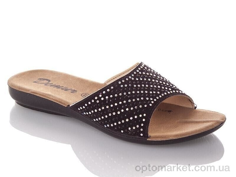 Купить Шльопанці жіночі W3050-black Demur чорний, фото 2