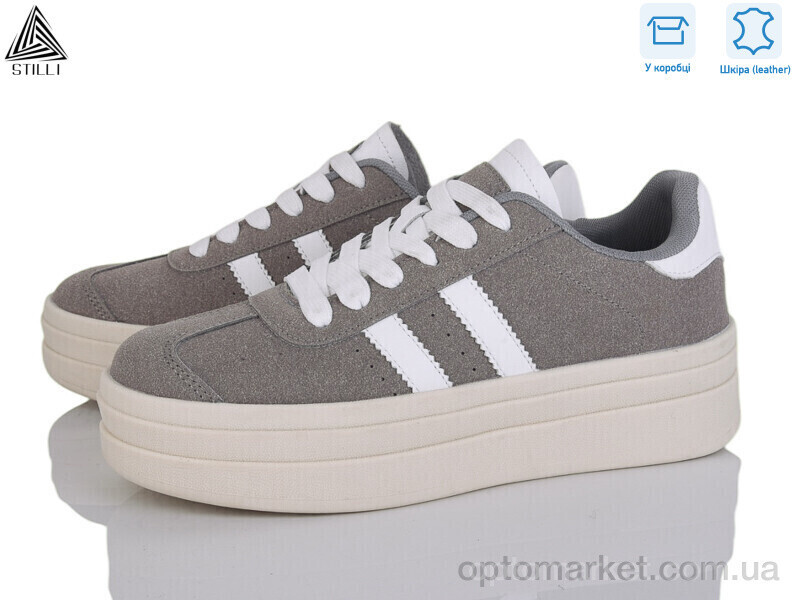 Купить Кросівки жіночі WA10-16 шкіра Stilli сірий, фото 2