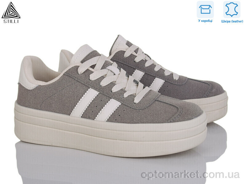 Купить Кросівки жіночі WA10-3 шкіра Stilli сірий, фото 2