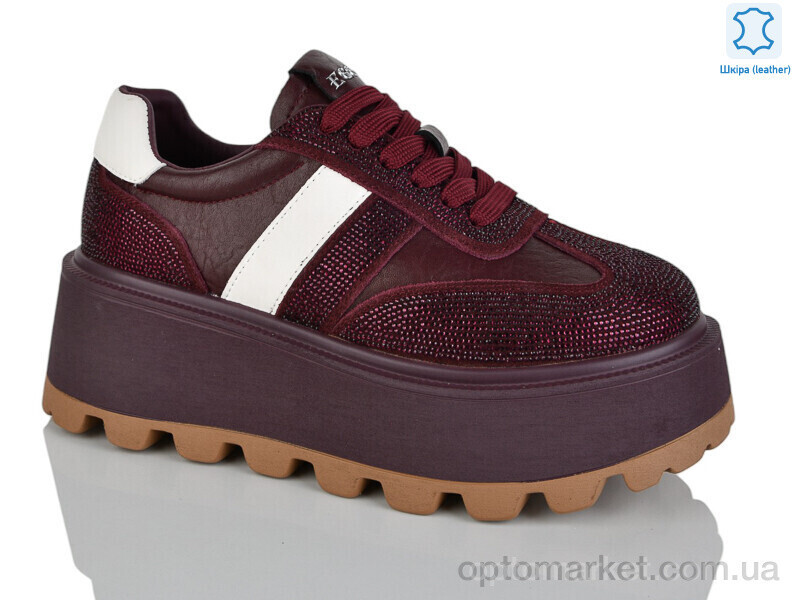 Купить Кросівки жіночі WDP1853-58 Egga бордовий, фото 2