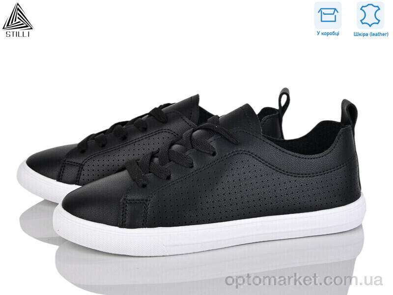 Купить Кросівки жіночі XB100-2 шкірa Stilli чорний, фото 2