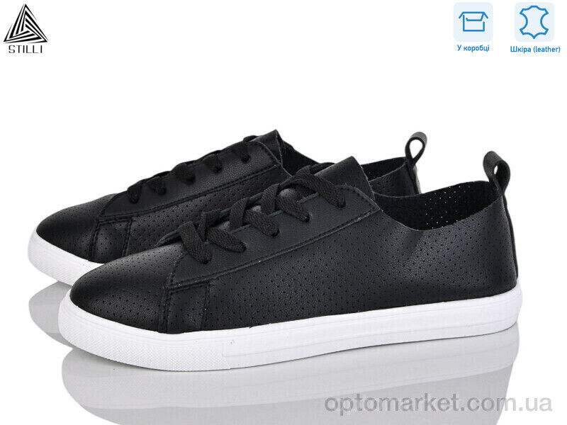 Купить Кросівки жіночі XB80-2 шкірa Stilli чорний, фото 2