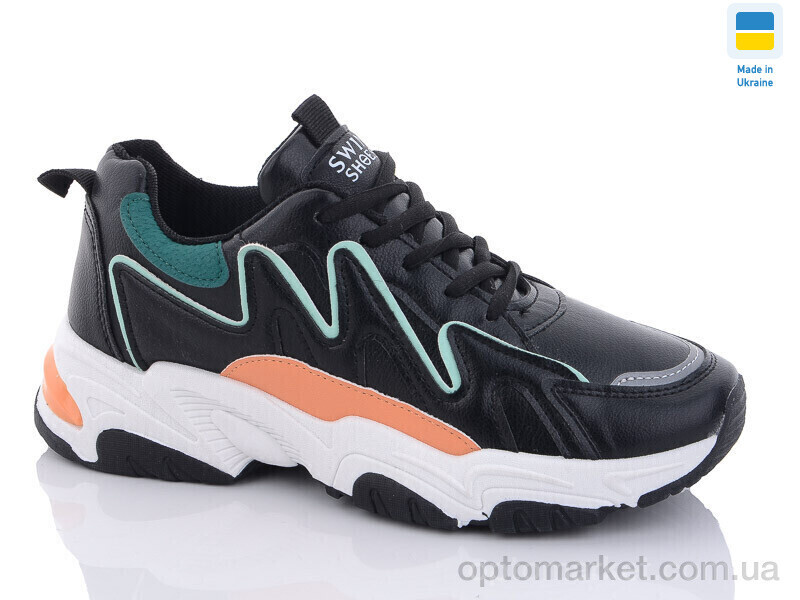 Купить Кросівки жіночі XF01-071-5 Swin чорний, фото 2