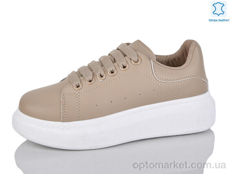 Купить Кросівки жіночі XF01-AA607-5 шкіра Xifa коричневий, фото 2