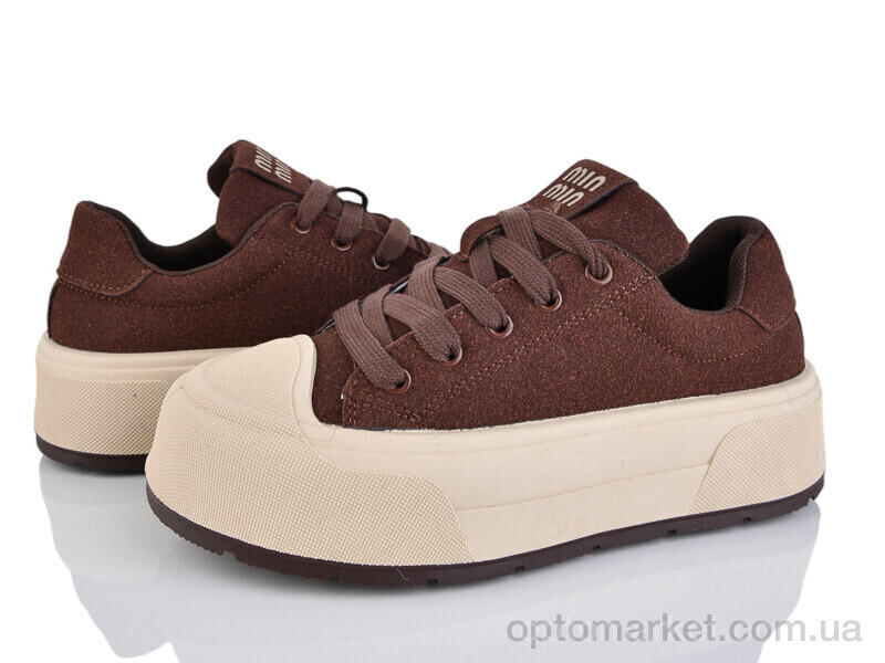 Купить Кросівки жіночі Y051-1 Loretta коричневий, фото 2