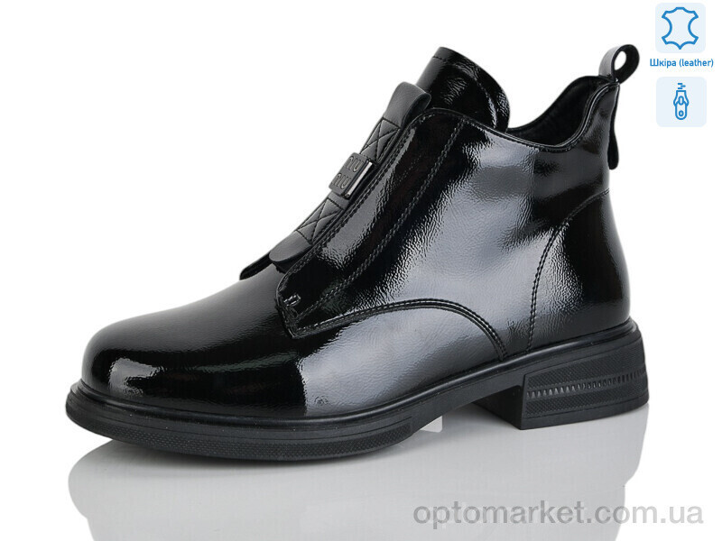 Купить Черевики жіночі Y068-1 Yimeili чорний, фото 2