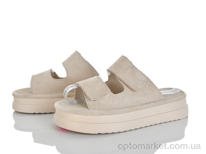 Купить Шльопанці жіночі Y096-1 Loretta бежевий, фото 2