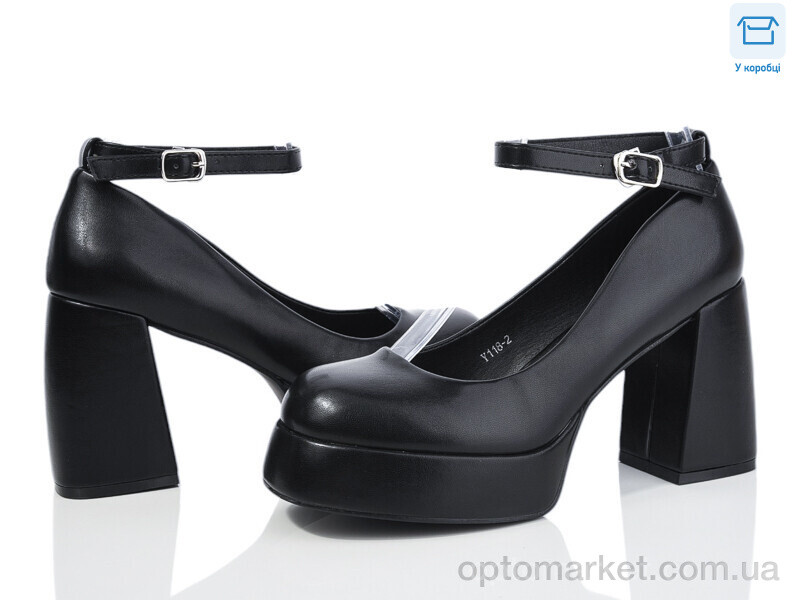 Купить Туфлі жіночі Y118-2 L&M чорний, фото 2