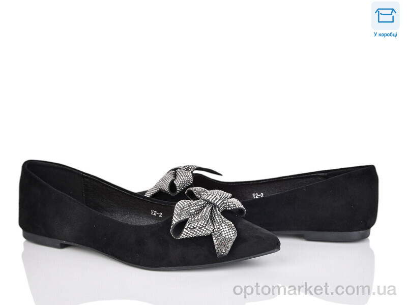 Купить Балетки жіночі Y2-2 L&M чорний, фото 2