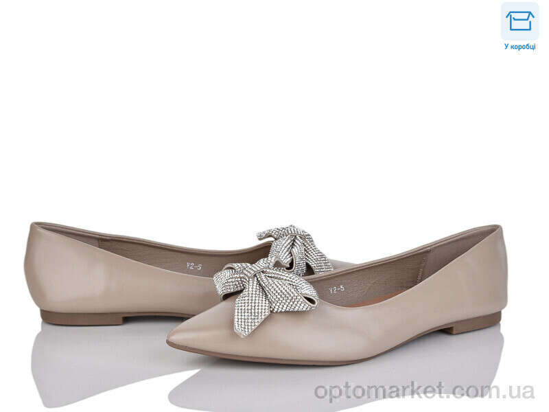 Купить Балетки жіночі Y2-5 L&M коричневий, фото 2