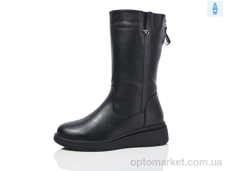 Купить Чоботи жіночі Y210-1 Yimeili чорний, фото 2