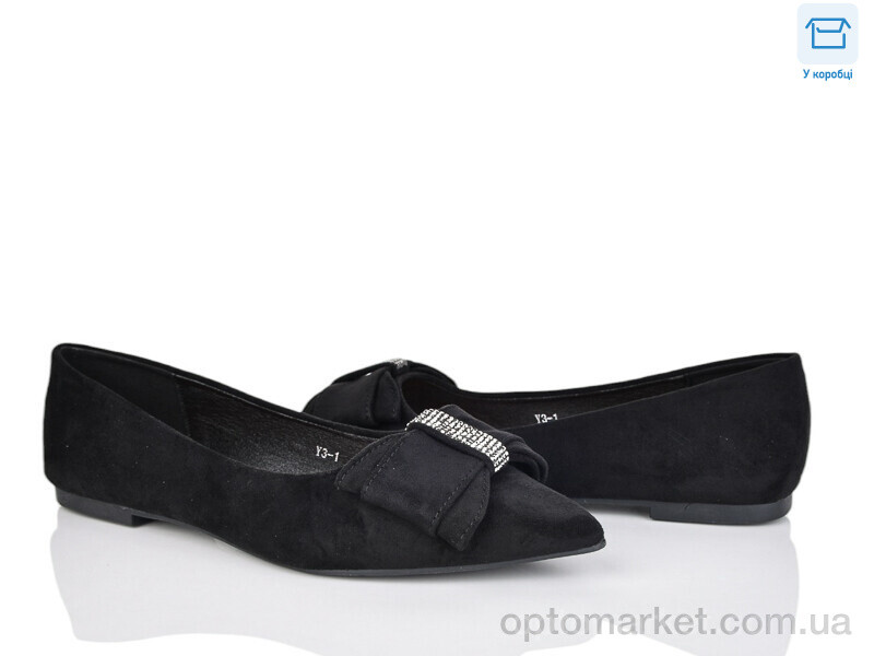 Купить Балетки жіночі Y3-1 L&M чорний, фото 2