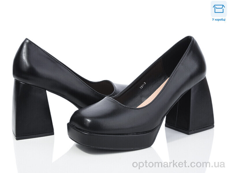 Купить Туфлі жіночі Y91-3 L&M чорний, фото 2