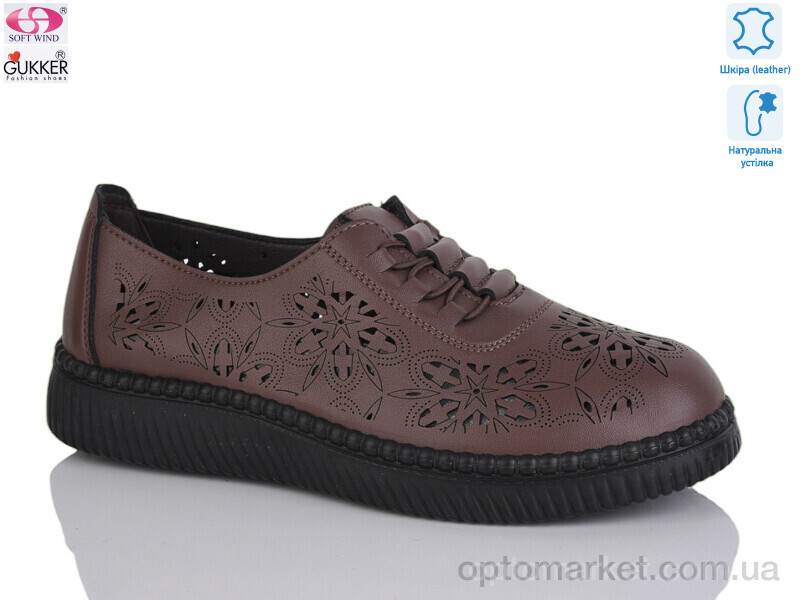 Купить Туфлі жіночі YK2039 Gukkcr коричневий, фото 2
