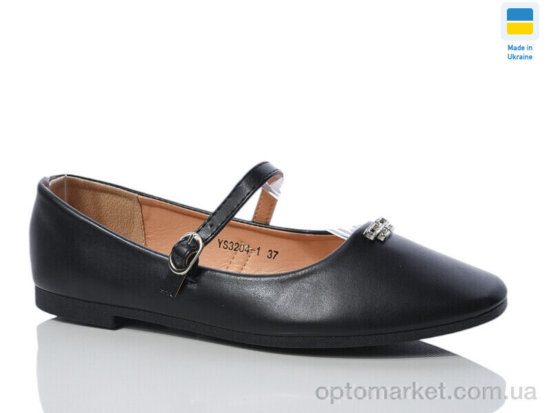 Купить Балетки жіночі YS3204-1 Swin чорний, фото 2