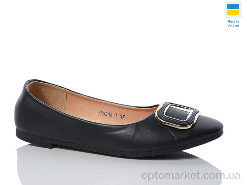 Купить Балетки жіночі YS3208-1 Swin чорний, фото 2