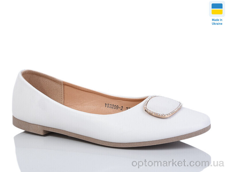 Купить Балетки жіночі YS3209-2 Swin білий, фото 2