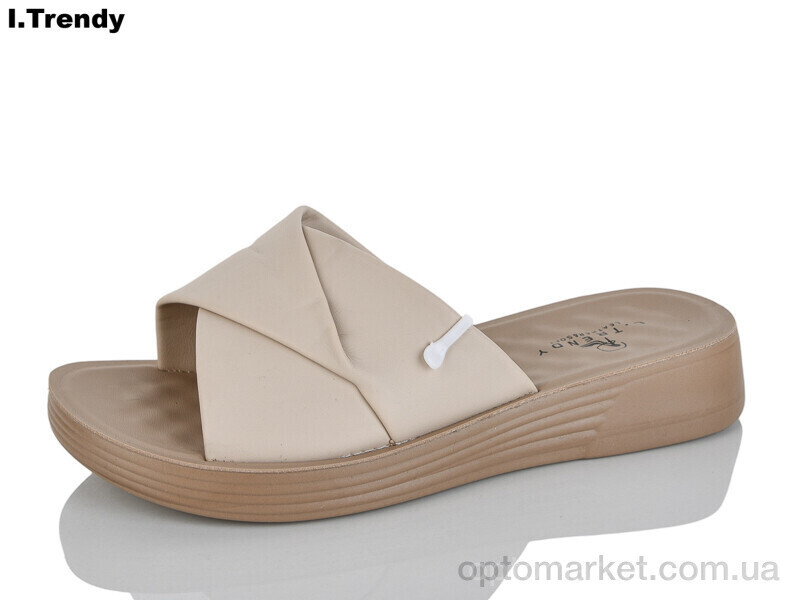 Купить Шльопанці жіночі YZ107-2 Trendy бежевий, фото 2